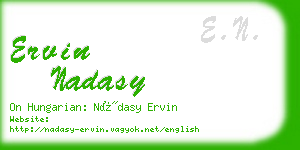 ervin nadasy business card